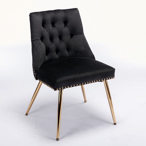 Mercer41 Meishan Tufted Velvet Upholstered Side Chair | Wayfair
